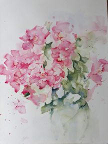 Blushing roses by Jill Rolfe (Ref: 106)