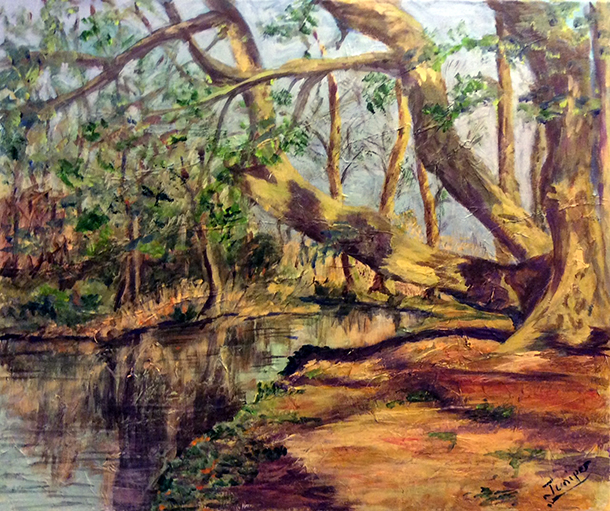 Woodland Stream - Acrylic - 72 x 62cm