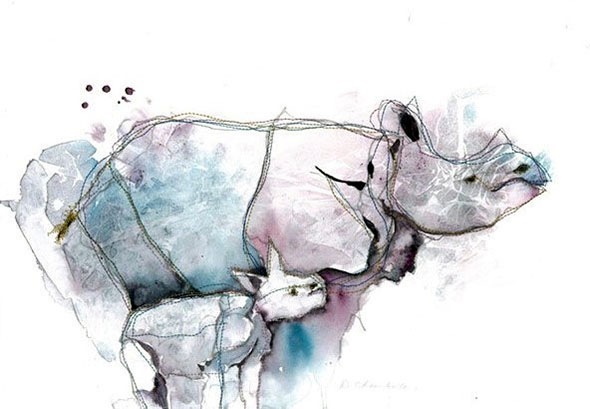 Joint Winner - Mother and Baby Unit by Donna Chamberlain - Watercolour