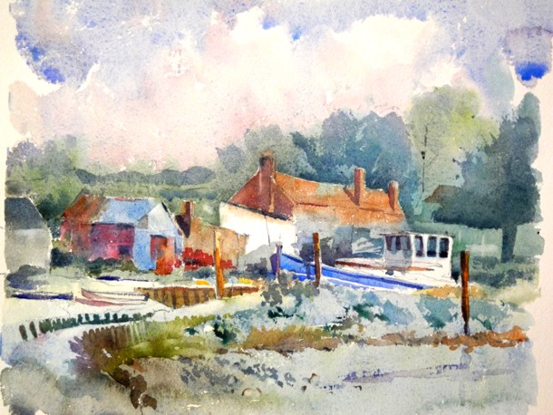 Brancaster, Old Quay - Watercolour - 30 x 20cm
