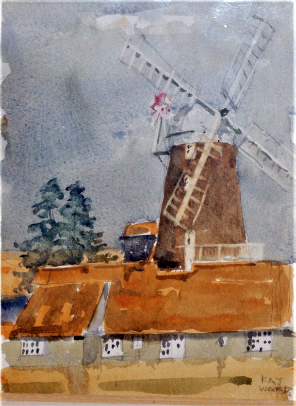 Cley, windmill - Watercolour