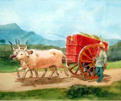 Jim Haley: Bydlo – A cart with huge wheels drawn by a couple of oxen