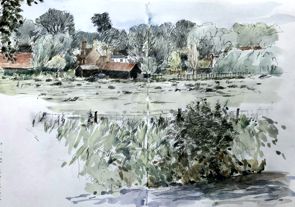 Near Stapleford - John Jarratt - Watercolour